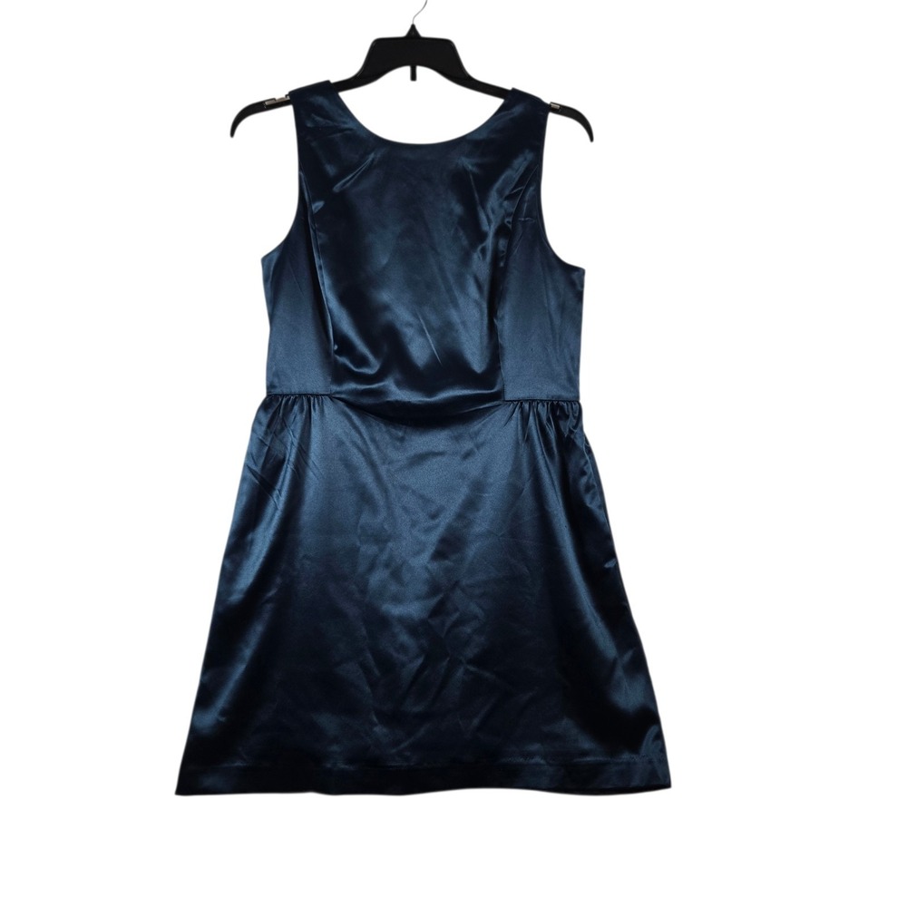 Gap Semi Formal Dress Womens 12 Peacock Blue Sleeveless Knee Length Satin
